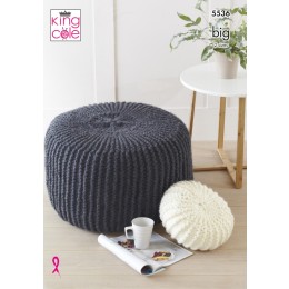 KC5536 Poufs & Cushions in King Cole Big Value DK