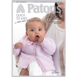 Patons 3771 Jacket, Hat and Headband for Baby in Cotton 4 ply
