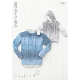 S4601 Sweaters for Little Ones in Hayfield Baby Changes