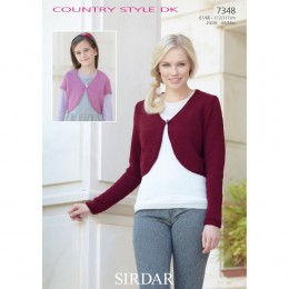 S7348 Bolero?s for Women and Girls in Sirdar Country Style DK