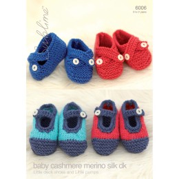 SU6006 Baby Deck Shoes and Pumps Baby Cashmere Merino Silk DK