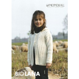 MON020 Cardigan for Children in Bio Lana