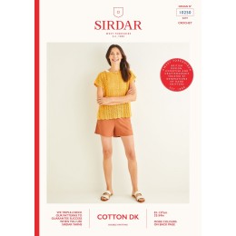 S10250 Ladies Crochet Chevron Top in Sirdar Cotton DK